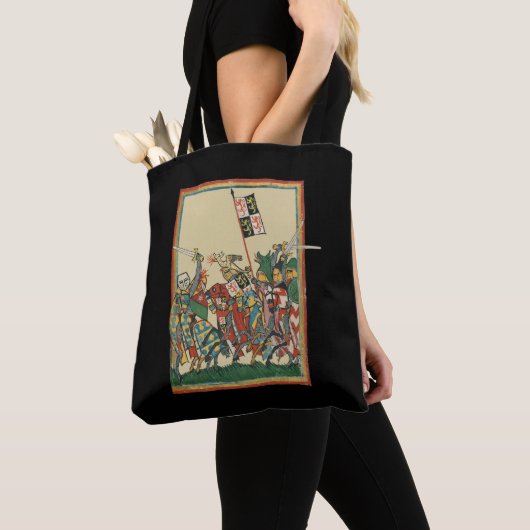 Knights Charging, 14e-eeuwse Codex Manesse Tote Bag (Dichtbij)