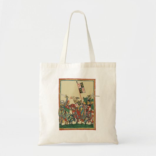 Knights Charging, 14e-eeuwse Codex Manesse Tote Bag (Voorkant)