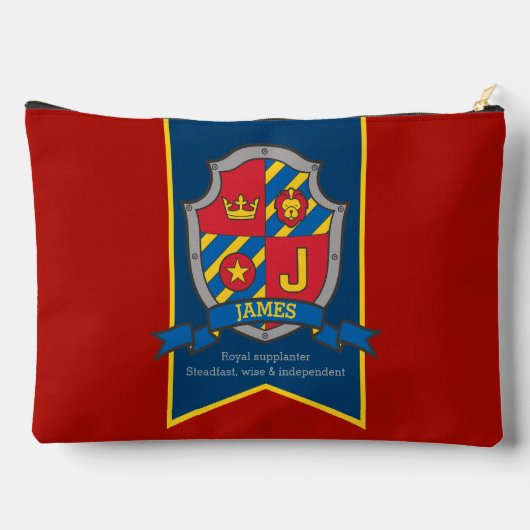 Knights crest James naam betekent rood potlood hoe Etui (Achterkant)