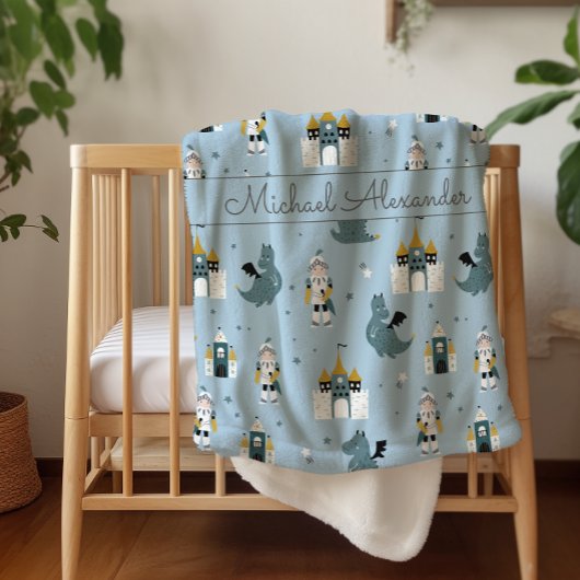 Knights & Dragons Patroon Sherpa Dekbed Deken