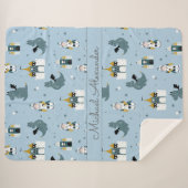 Knights & Dragons Patroon Sherpa Dekbed Deken (Voorkant (horizontaal))
