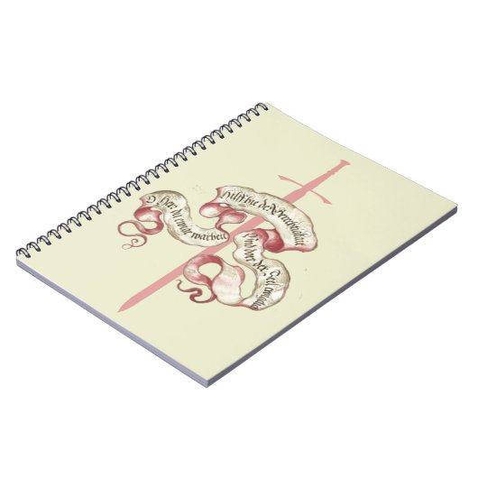 Knight's gebed met zwaard notitieboek (Linkerzijde)