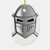 Knight's helm en Crossed swords Vector Keramisch Ornament (Voorkant)