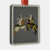 KNIGHTS JOUSTING METALEN ORNAMENT (Rechts)