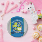 Knights shield beer 10th birthday custom bord (Feest)