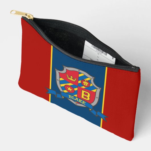Knights shield Blake name meaning red blue  Etui (Open)
