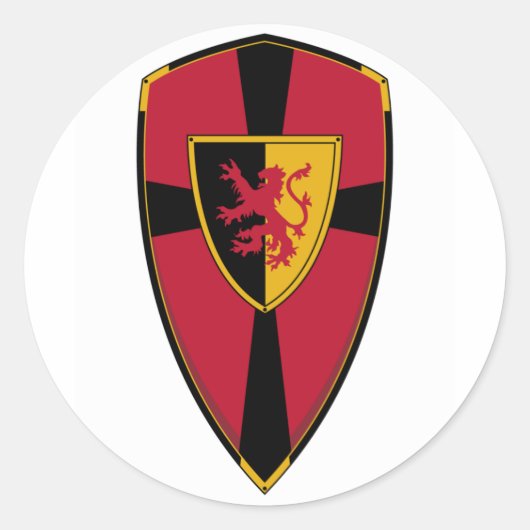 Knights Shield Sticker (Voorkant)