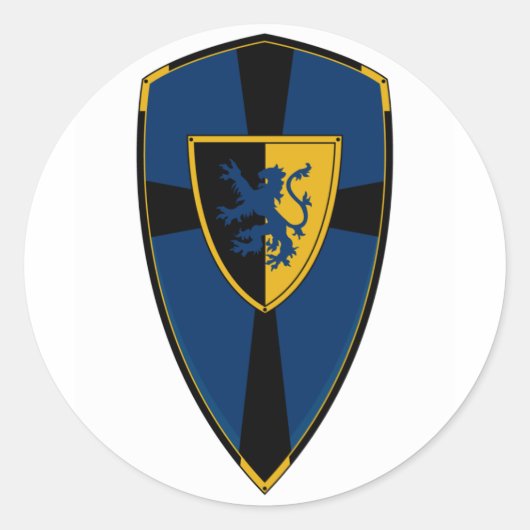 Knights Shield Sticker (Voorkant)