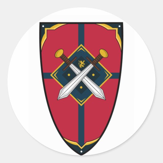 Knights Shield Sticker (Voorkant)