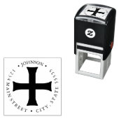 Knights Tempeliers Kruis Terugkeerlabel Zelfinktende Stempel (In situ)