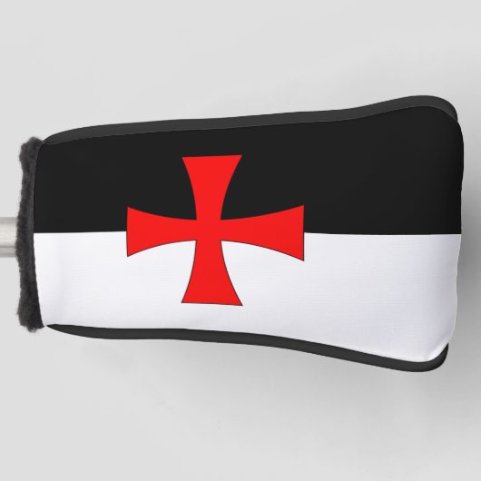 Knights Templar battle flag Golfheadcover (Voorkant)