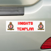 KNIGHTS TEMPLAR BUMPERSTICKER (Op auto)