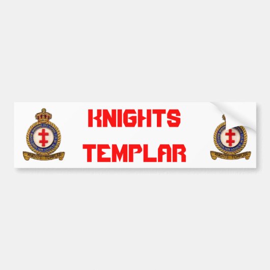 KNIGHTS TEMPLAR BUMPERSTICKER (Voorkant)