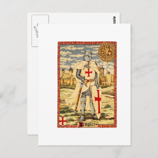 KNIGHTS TEMPLAR CLASSIC BRIEFKAART (Voorkant / Achterkant)