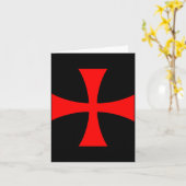 Knights Templar Cross Catholic Christian Order The Kaart (Gele Bloem)