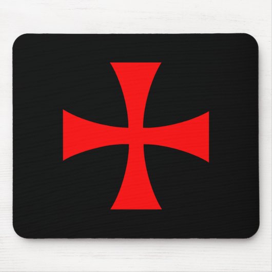 Knights Templar Cross Catholic Christian Order The Muismat (Voorkant)