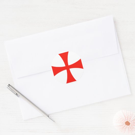 Knight's Templar Cross Sticker (Envelop)