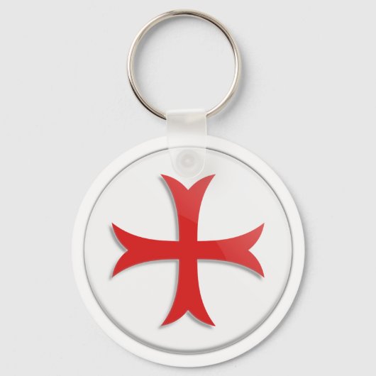 Knight's Templar Cross-symbool Sleutelhanger (Voorkant)