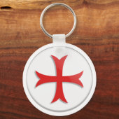Knight's Templar Cross-symbool Sleutelhanger (Voorkant)