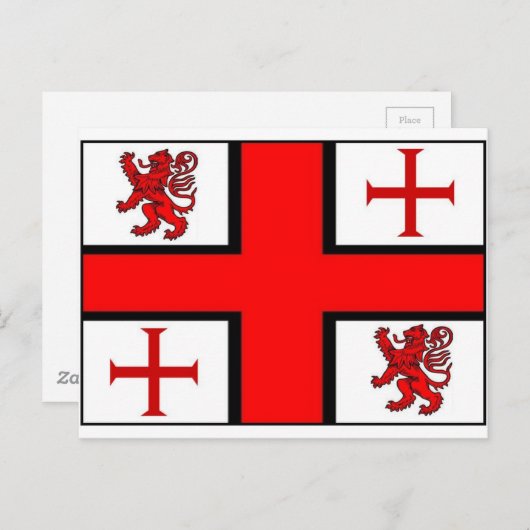 KNIGHTS TEMPLAR FLAG BRIEFKAART (Voorkant / Achterkant)