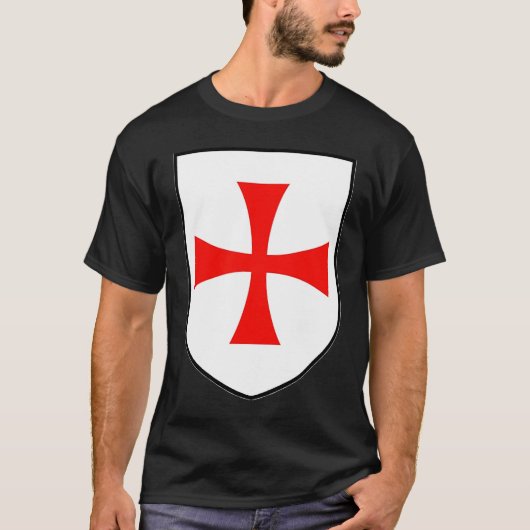 Knights Templar Flag Order of Solomon's Temple app T-shirt (Voorkant)
