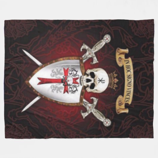 KNIGHTS TEMPLAR FLEECE DEKEN (Voorkant (Horizontaal))