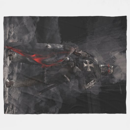 KNIGHTS TEMPLAR FLEECE DEKEN (Voorkant (Horizontaal))