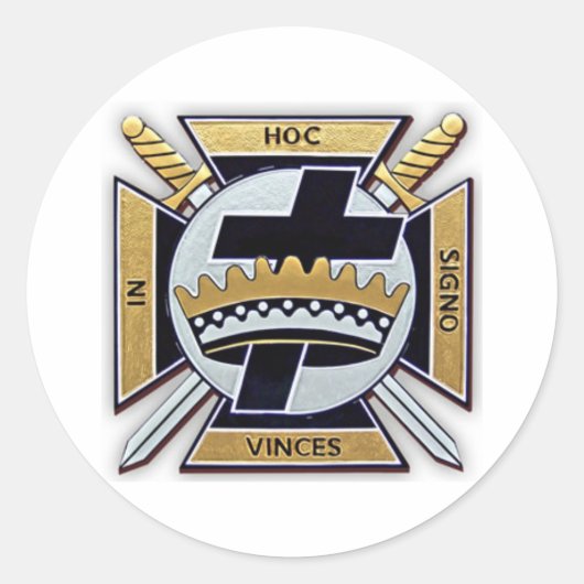 Knights Templar Producten Ronde Sticker (Voorkant)