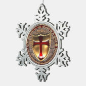 KNIGHTS TEMPLAR TIN SNEEUWVLOK ORNAMENT (Rechts)