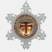 KNIGHTS TEMPLAR TIN SNEEUWVLOK ORNAMENT (Voorkant)