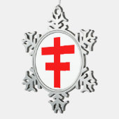 KNIGHTS TEMPLAR TIN SNEEUWVLOK ORNAMENT (Rechts)