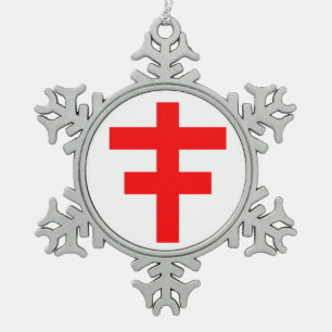 KNIGHTS TEMPLAR TIN SNEEUWVLOK ORNAMENT