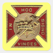 KNIGHTS TEMPLAR VIERKANTE STICKER (Voorkant)
