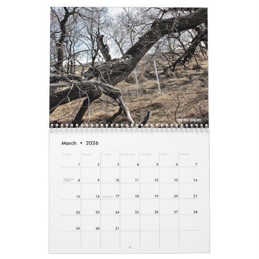 KNIGHTS VAN DE DARK Haunted Saskatchewan Calendar Kalender (Mar 2026)