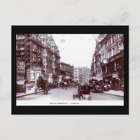 Knightsbridge, Londen 1910 Vintage Briefkaart (Voorkant)