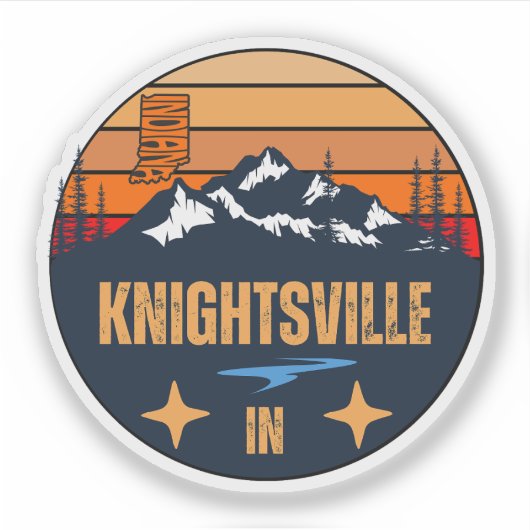 Knightsville, Indiana Sticker (Voorkant)