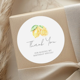 Knijp citroen citrus Baby eerste verjaardag Ronde Sticker