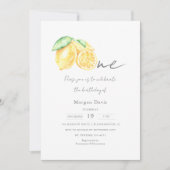 Knijp citroen citrus zomer Baby eerste verjaardag Kaart (Voorkant)