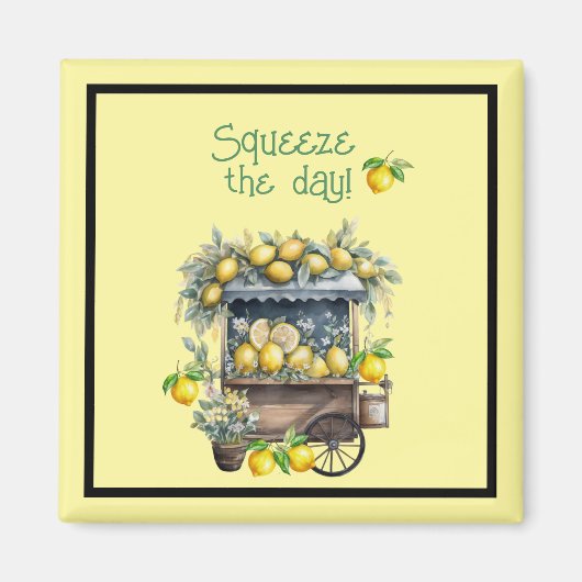 Knijp de dag - Citroenwagen Magneet (Voorkant)