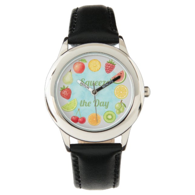 Knijp de dag - Fun Fruit Watch voor kinderen Horloge (Voorkant)