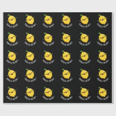 Knijp de dag Grappige citroen Pun Dark BG Cadeaupapier (Vlak)