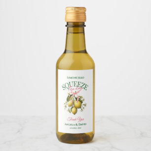 Knijp de dag Mini Limoncello bruiloft Wijn Etiket