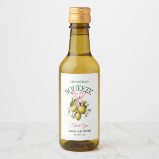 Knijp de dag Mini Limoncello bruiloft Wijn Etiket
