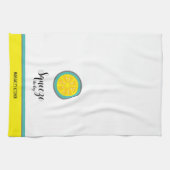 Knijp de Dag Schattige Citroen Blauwgroen Fruit Pu Theedoek (Horizontaal)