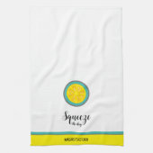 Knijp de Dag Schattige Citroen Blauwgroen Fruit Pu Theedoek (Verticaal)