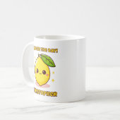 Knijp de dag Schattige Kawaii Lemon gepersonalisee Koffiemok (Voorkant links)