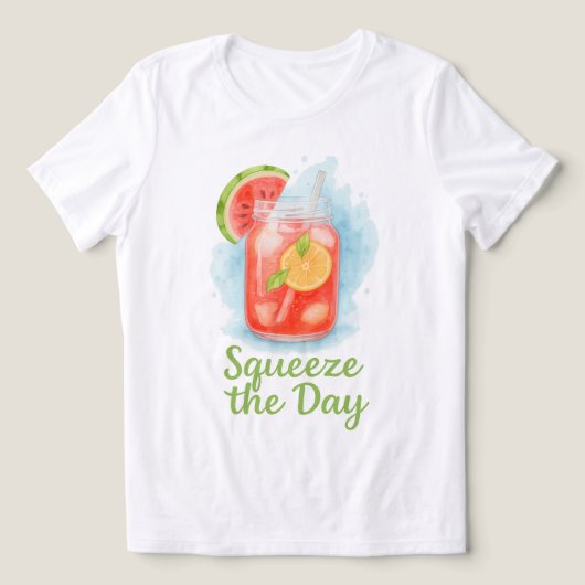 Knijp de dag - Watermeloen limonade zomer Tri-Blend Shirt (Design voorkant)