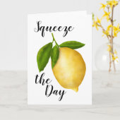 Knijp de dag! Wenskaart van citroen Kaart (Gele Bloem)