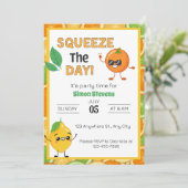 Knijp in de dag! - Leuk citrus-thema feest Kaart (Staand voorkant)