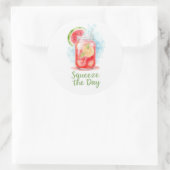 Knijp in de Dag – Waterverf Fruitpot Sticker (Tas)